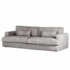 Loftscape Bigsofa Izumo - Cordstoff Coco: Hellgrau - Tiefe: 120 cm