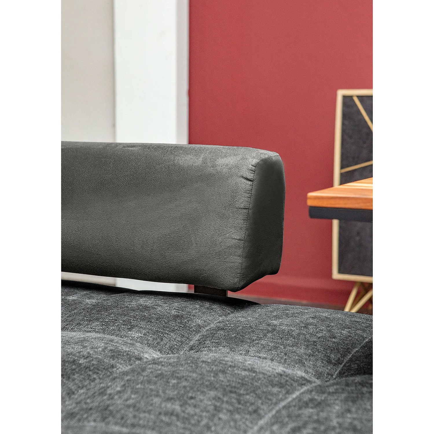 Loftscape Ecksofsa Sorsele - Microfaser Mila: Anthrazit - Ottomane davorstehend links 5 Loftscape Ecksofsa Sorsele - Microfaser Mila: Anthrazit - Ottomane davorstehend links – Bild 5