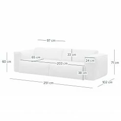 Studio Copenhagen 3-Sitzer Sofa HUDSON - Bouclé Stoff Bony: Beige 15 Studio Copenhagen 3-Sitzer Sofa HUDSON - Bouclé Stoff Bony: Beige -WOHNZIMMERMÖBEL Verkäufe 1000316126 220909 500 SKETCH DETAILS P000000001000316126 sketch