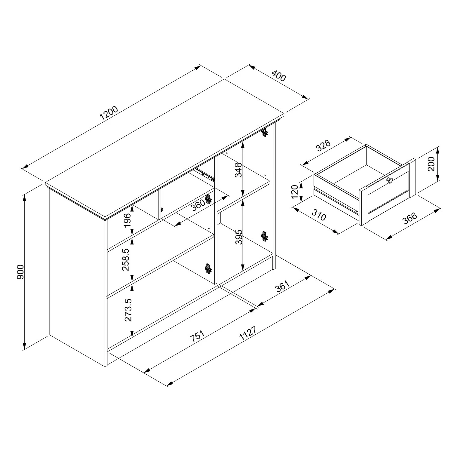 Norrwood Kommode Woodland I - Anthrazit 12 Norrwood Kommode Woodland I - Anthrazit – Bild 12