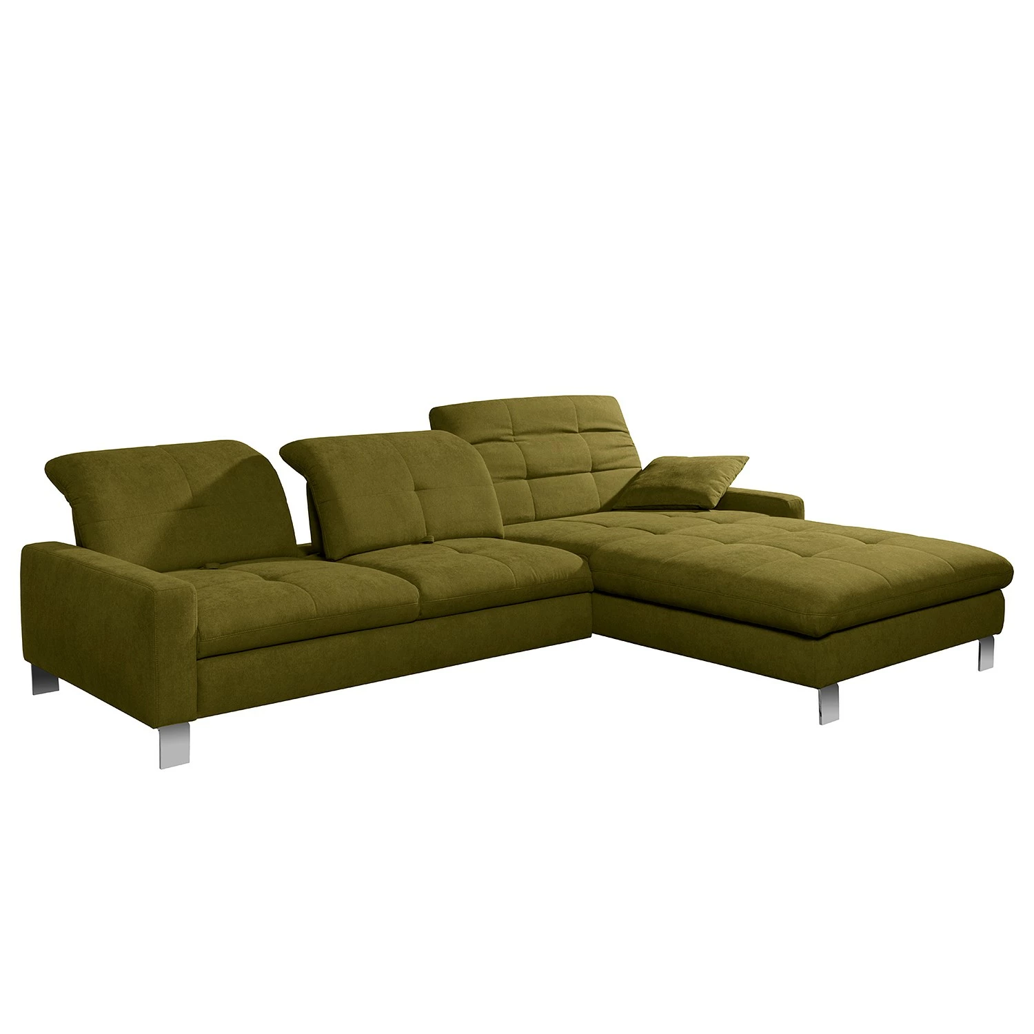 ADA trendline Ecksofa Newby - Chenille - Grün - Longchair davorstehend rechts - Ohne Schlaffunktion 1 ADA trendline Ecksofa Newby - Chenille - Grün - Longchair davorstehend rechts - Ohne Schlaffunktion