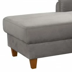 Loftscape Ecksofa Corvus - Microfaser Alais: Platin - Longchair davorstehend links - Mit Schlaffunktion -WOHNZIMMERMÖBEL Verkäufe 1000317093 220120 11551100765 DETAILS P000000001000317093