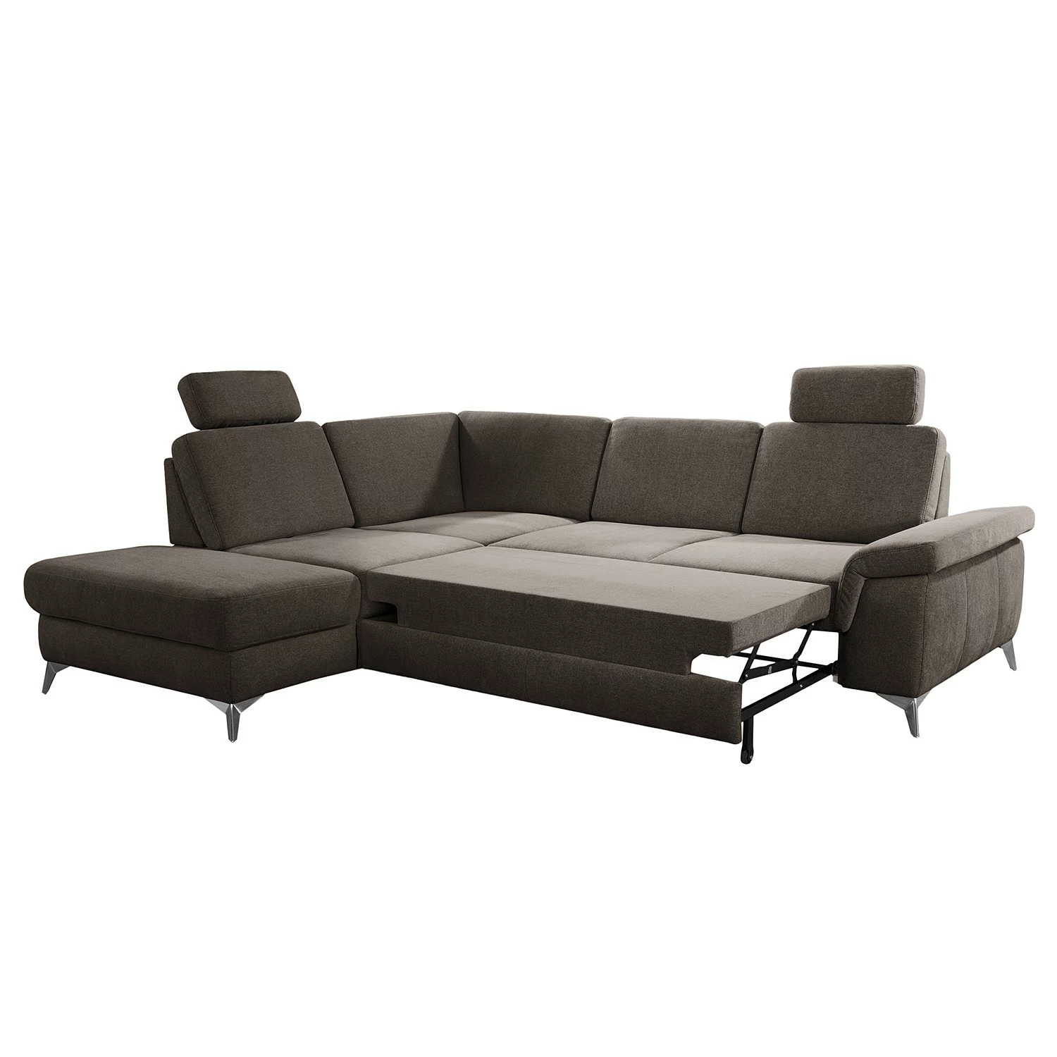 Loftscape Ecksofa Dearborn - Chenille Alix: Espresso - Ottomane davorstehend links - Mit Schlaffunktion 4 Loftscape Ecksofa Dearborn - Chenille Alix: Espresso - Ottomane davorstehend links - Mit Schlaffunktion – Bild 4