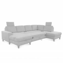 Loftscape Wohnlandschaft Gothem - Webstoff Palila: Creme - Ottomane davorstehend rechts - Mit Schlaffunktion -WOHNZIMMERMÖBEL Verkäufe 1000317140 220120 11560401727 SKETCH DETAILS P000000001000317140 sketch