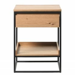 Red Living Beistelltisch Ratho II - Echtholzfurnier / Metall - Eiche / Schwarz -WOHNZIMMERMÖBEL Verkäufe 1000319428 220107 10192800084 DETAILS P000000001000319428