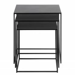 Loftscape Beistelltisch Pedja (3er-Set) - Metall - Schwarz -WOHNZIMMERMÖBEL Verkäufe 1000319436 220107 101929000128 DETAILS P000000001000319436