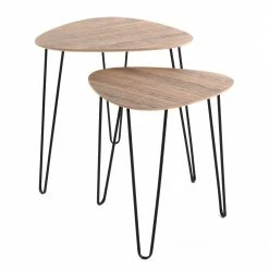 Red Living Beistelltisch Booragoon I - Metall - Eiche Dekor / Schwarz -WOHNZIMMERMÖBEL Verkäufe 1000319826 220112 121227000038 DETAILS P000000001000319826