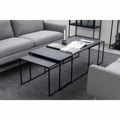 Red Living Couchtisch Zap I (3er-Set) - Marmor Schwarz Dekor / Schwarz 13 Red Living Couchtisch Zap I (3er-Set) - Marmor Schwarz Dekor / Schwarz -WOHNZIMMERMÖBEL Verkäufe 1000325223 220118 14022200060 MOOD DETAILS P000000001000325223 mood