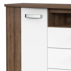 Loftscape Sideboard Rubik - Schlammeiche Dekor / Hochglanz Weiß -WOHNZIMMERMÖBEL Verkäufe 1000328746 220204 15303700040 DETAILS P000000001000328746