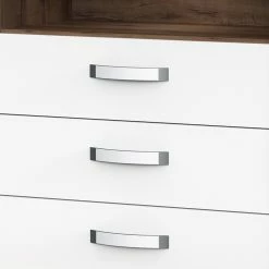 Loftscape Sideboard Rubik - Schlammeiche Dekor / Hochglanz Weiß -WOHNZIMMERMÖBEL Verkäufe 1000328746 220204 15303700050 DETAILS P000000001000328746