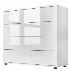 Loftscape Kommode Miltach I - Hochglanz Weiß / Matt Weiß