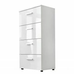 Loftscape Kommode Merwe I - Hochglanz Weiß / Matt Weiß