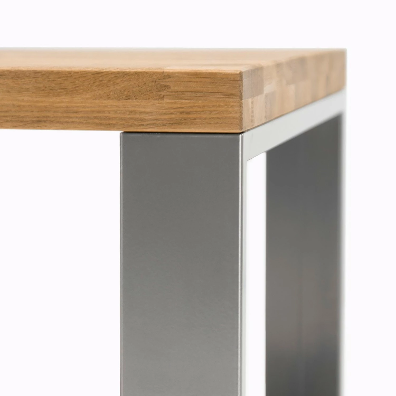 Naturoo Couchtisch Purros - Eiche massiv / Stahl - Eiche / Silber 2 Naturoo Couchtisch Purros - Eiche massiv / Stahl - Eiche / Silber – Bild 2