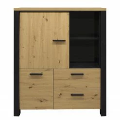 Red Living Highboard Zagora - Asteiche Dekor / Schwarz 8 Red Living Highboard Zagora - Asteiche Dekor / Schwarz -WOHNZIMMERMÖBEL Verkäufe 1000329413 220203 15484300030 DETAILS P000000001000329413