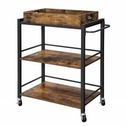 Red Living Servierwagen Leesville - Braun / Schwarz