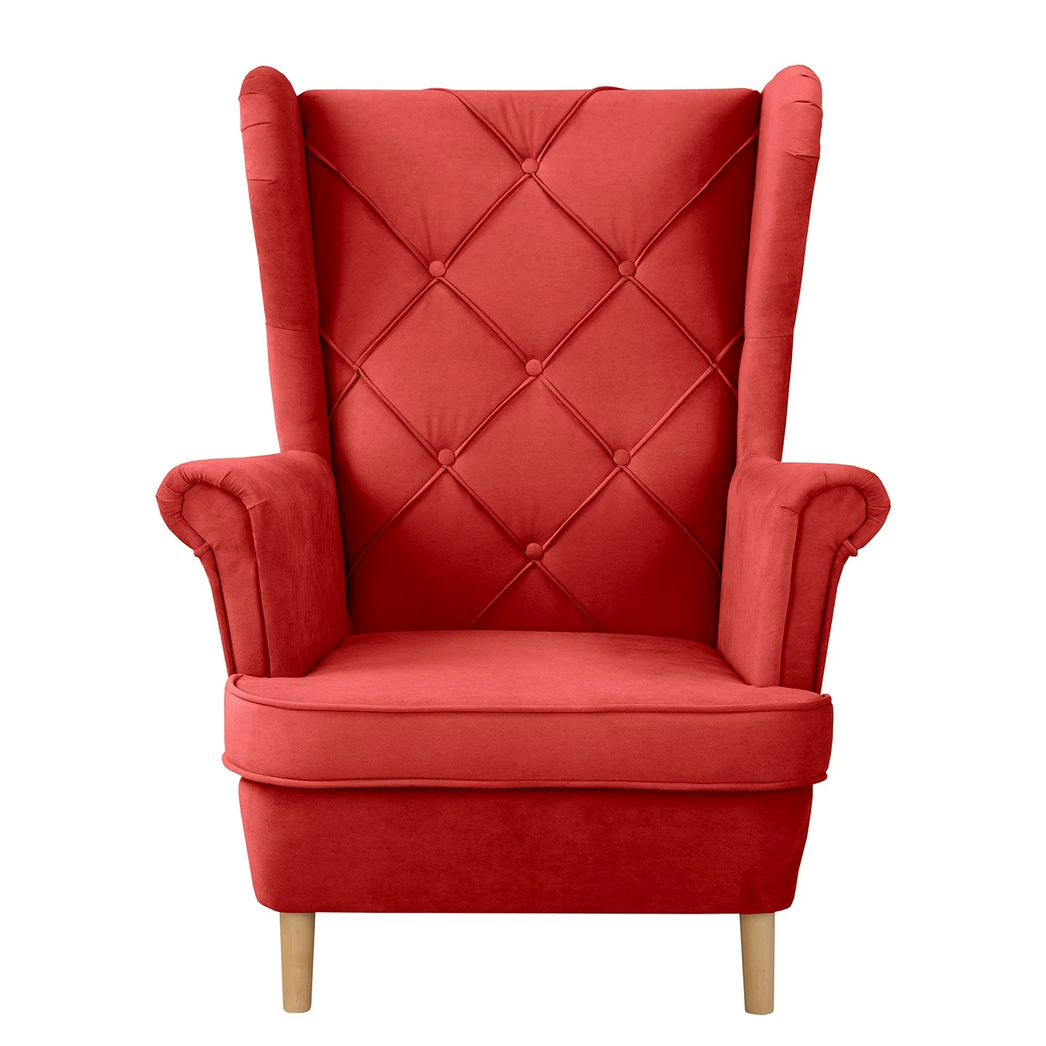Norrwood Ohrensessel Olmen - Microfaser Jada: Rot 3 Norrwood Ohrensessel Olmen - Microfaser Jada: Rot – Bild 3