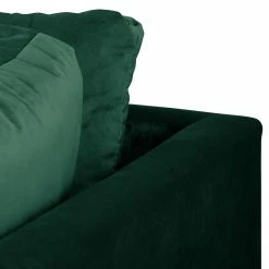 Norrwood Ecksofa Meyford - Samt Ravi: Antikgrün - Ottomane davorstehend rechts - Mit Hocker -WOHNZIMMERMÖBEL Verkäufe 1000330133 220304 081 DETAILS P000000001000330133