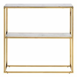 Fredriks Konsolentisch Katori I - Glas / Metall - Marmor Weiß Dekor / Gold -WOHNZIMMERMÖBEL Verkäufe 1000330560 220208 14494800030 DETAILS P000000001000330560