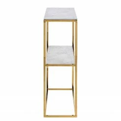 Fredriks Konsolentisch Katori I - Glas / Metall - Marmor Weiß Dekor / Gold -WOHNZIMMERMÖBEL Verkäufe 1000330560 220208 14494800040 DETAILS P000000001000330560