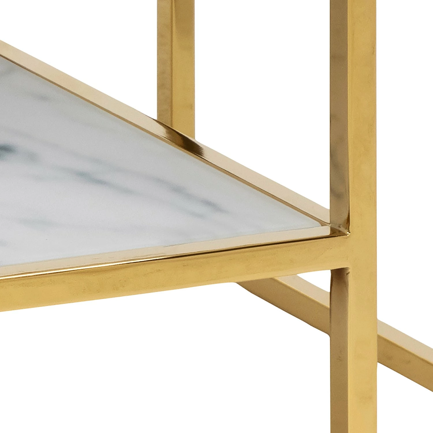 Fredriks Couchtisch Katori VII - Glas / Metall - Marmor Weiß Dekor / Gold 9 Fredriks Couchtisch Katori VII - Glas / Metall - Marmor Weiß Dekor / Gold – Bild 9