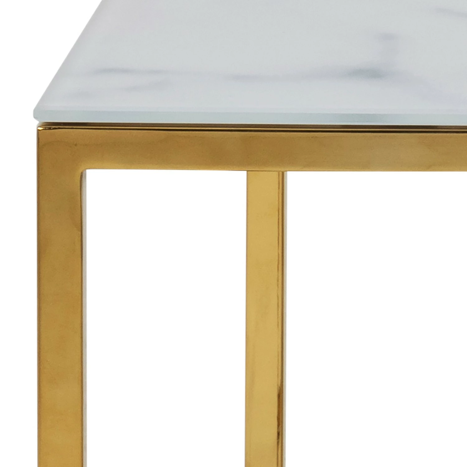 Fredriks Couchtisch Katori VII - Glas / Metall - Marmor Weiß Dekor / Gold 10 Fredriks Couchtisch Katori VII - Glas / Metall - Marmor Weiß Dekor / Gold – Bild 10