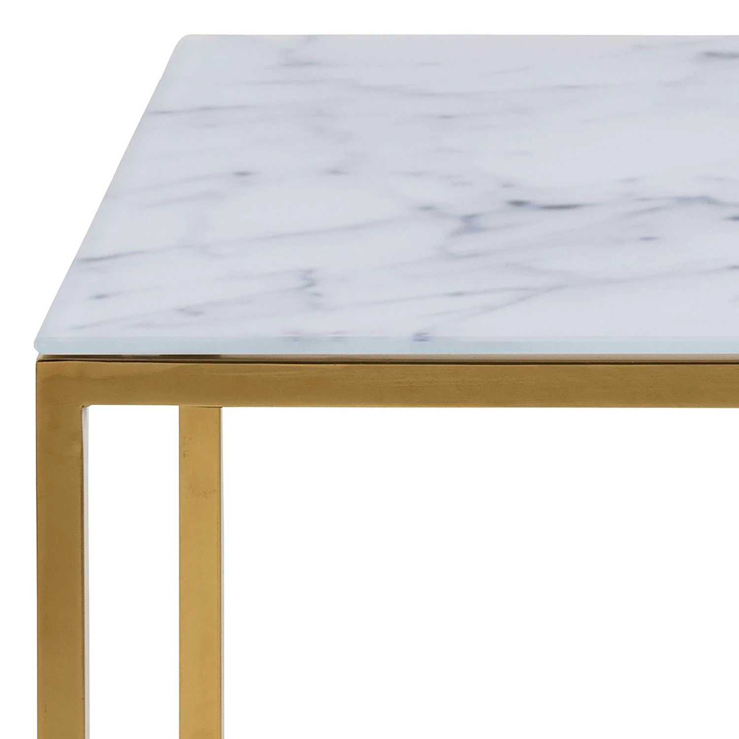 Fredriks Beistelltisch Katori I (3er-Set) - Glas / Metall - Marmor Weiß Dekor / Gold 6 Fredriks Beistelltisch Katori I (3er-Set) - Glas / Metall - Marmor Weiß Dekor / Gold – Bild 6