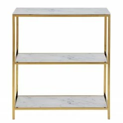 Fredriks Regal Katori II - Glas / Metall - Marmor Weiß Dekor / Gold -WOHNZIMMERMÖBEL Verkäufe 1000330565 220208 14503000030 DETAILS P000000001000330565