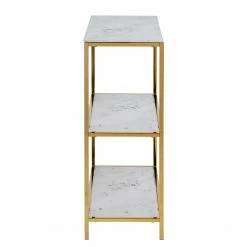 Fredriks Regal Katori II - Glas / Metall - Marmor Weiß Dekor / Gold -WOHNZIMMERMÖBEL Verkäufe 1000330565 220208 14503000040 DETAILS P000000001000330565