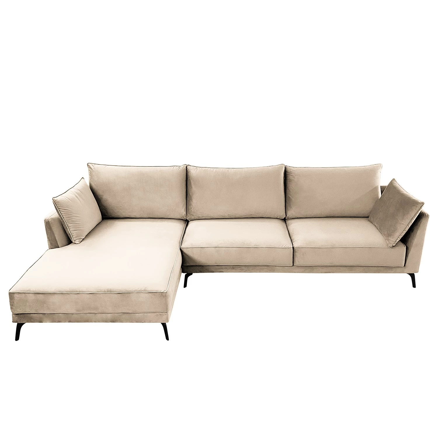 Norrwood Ecksofa Gobabis - Samt Ravi: Creme - Longchair davorstehend links 7 Norrwood Ecksofa Gobabis - Samt Ravi: Creme - Longchair davorstehend links – Bild 7