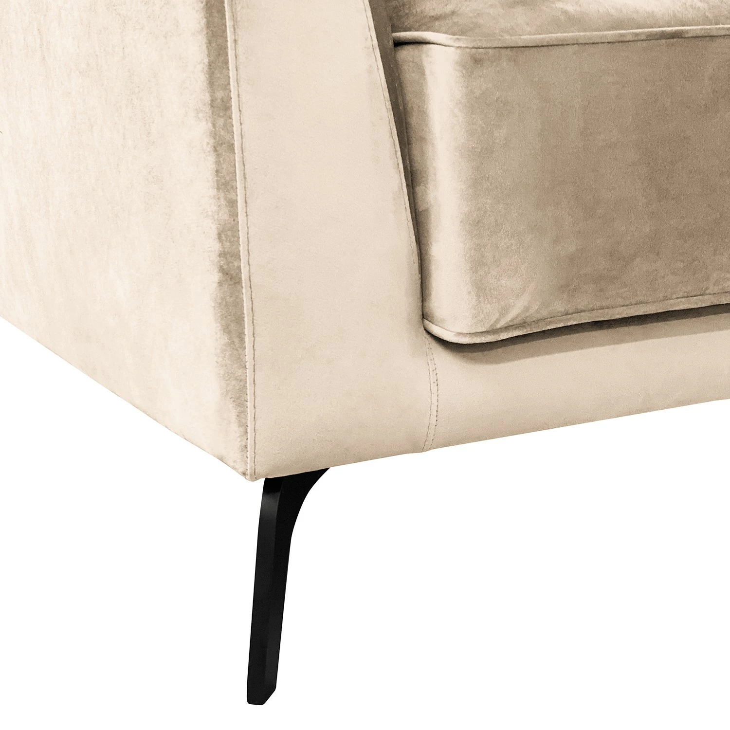 Norrwood Ecksofa Gobabis - Samt Ravi: Creme - Longchair davorstehend links 11 Norrwood Ecksofa Gobabis - Samt Ravi: Creme - Longchair davorstehend links – Bild 11