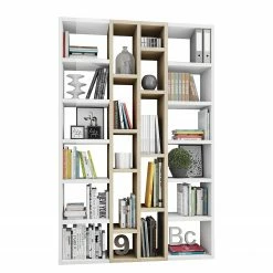 Loftscape Regal Emporior XXI - Hochglanz Weiß / Eiche Sonoma Dekor