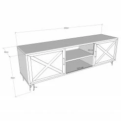 Red Living TV-Lowboard Vallrun - Kiefer Dekor / Anthrazit -WOHNZIMMERMÖBEL Verkäufe 1000333633 220302 500 SKETCH DETAILS P000000001000333633 sketch