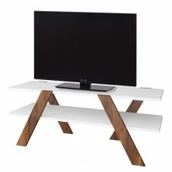 Loftscape TV-Rack Soroma - Weiß / Walnuss Dekor