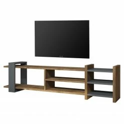 Red Living TV-Rack Zambia - Walnuss Dekor / Anthrazit