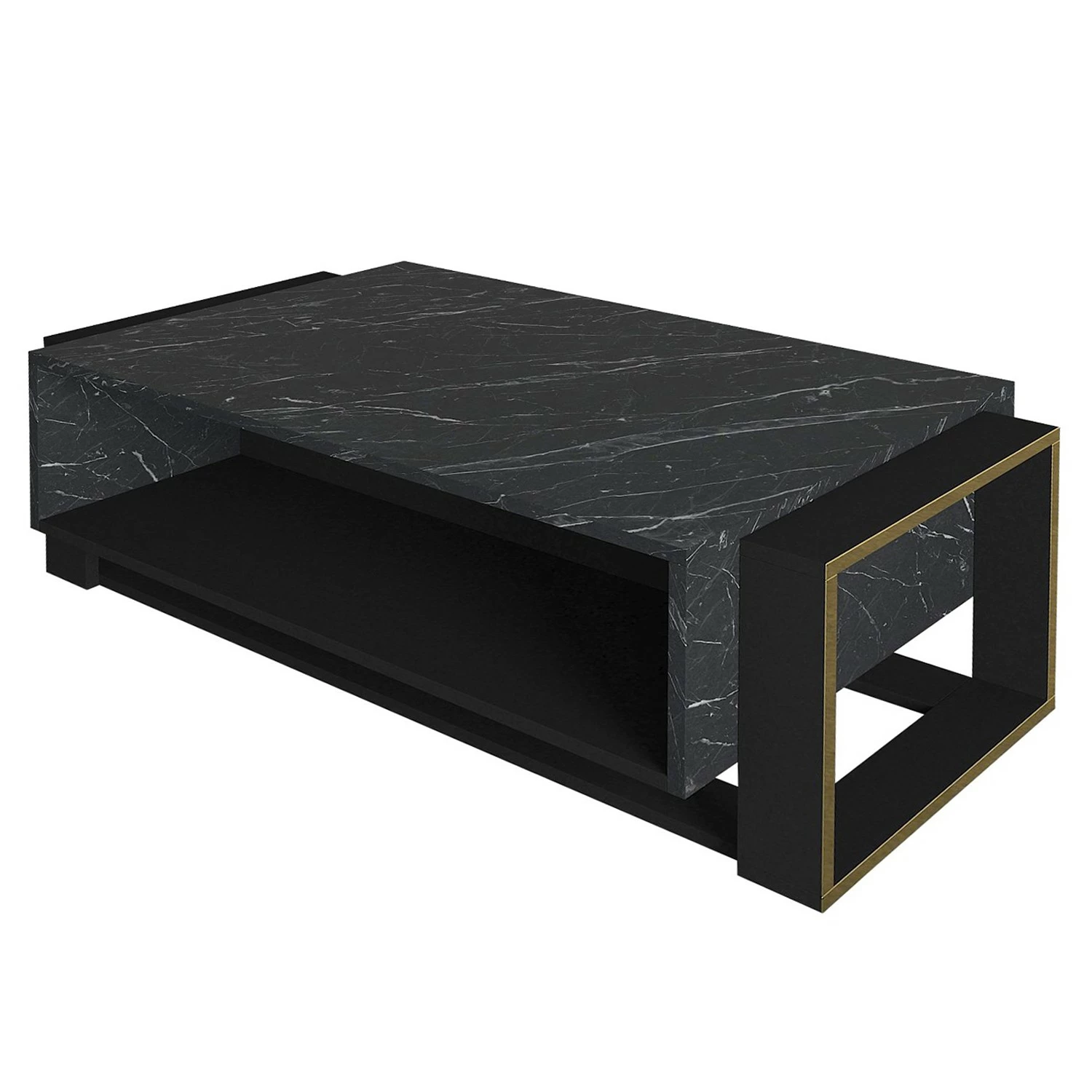 Loftscape Couchtisch Board Luca - Marmor Schwarz Dekor / Gold 1 Loftscape Couchtisch Board Luca - Marmor Schwarz Dekor / Gold