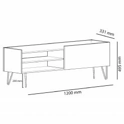 Loftscape TV-Lowboard Venice - Anthrazit / Eiche Dekor 13 Loftscape TV-Lowboard Venice - Anthrazit / Eiche Dekor -WOHNZIMMERMÖBEL Verkäufe 1000333654 220302 500 SKETCH DETAILS P000000001000333654 sketch