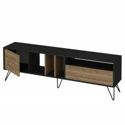 Red Living TV-Lowboard Vidago II - Walnuss Dekor / Anthrazit -WOHNZIMMERMÖBEL Verkäufe 1000333656 220302 030 DETAILS P000000001000333656