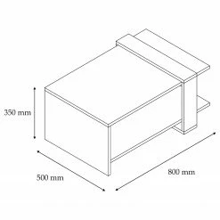 Loftscape Couchtisch Fallbrook - Eiche Dekor / Anthrazit -WOHNZIMMERMÖBEL Verkäufe 1000333660 220302 500 SKETCH DETAILS P000000001000333660 sketch