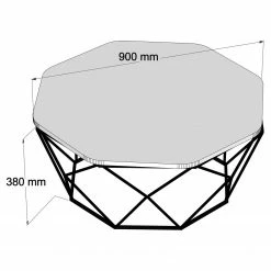 Loftscape Couchtisch Comtash - Marmor Schwarz Dekor -WOHNZIMMERMÖBEL Verkäufe 1000333670 220302 500 SKETCH DETAILS P000000001000333670 sketch