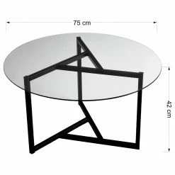 Loftscape Couchtisch Tartas - Glas / Metall - Schwarz 17 Loftscape Couchtisch Tartas - Glas / Metall - Schwarz -WOHNZIMMERMÖBEL Verkäufe 1000333691 220302 500 SKETCH DETAILS P000000001000333691 sketch