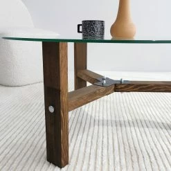 Loftscape Couchtisch Down Under Eukoa - Glas / Walnuss massiv - Walnuss -WOHNZIMMERMÖBEL Verkäufe 1000333695 220302 031 DETAILS P000000001000333695