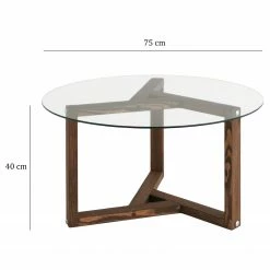 Loftscape Couchtisch Yorkton III - Glas / Walnuss massiv - Walnuss -WOHNZIMMERMÖBEL Verkäufe 1000333702 220302 500 SKETCH DETAILS P000000001000333702 sketch