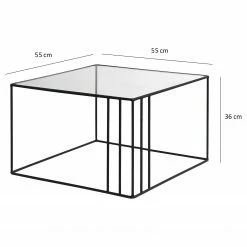 Loftscape Couchtisch Osiris - Glas / Metall - Schwarz -WOHNZIMMERMÖBEL Verkäufe 1000333705 220302 500 SKETCH DETAILS P000000001000333705 sketch
