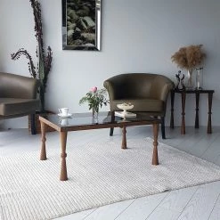 Ars Natura Beistelltisch Donatella - Glas / Walnuss massiv - Rauchschwarz / Walnuss 14 Ars Natura Beistelltisch Donatella - Glas / Walnuss massiv - Rauchschwarz / Walnuss -WOHNZIMMERMÖBEL Verkäufe 1000333706 220302 024 MOOD DETAILS P000000001000333706 mood