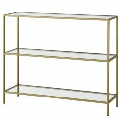 Loftscape Konsolentisch Nordkisa - Glas / Metall - Gold
