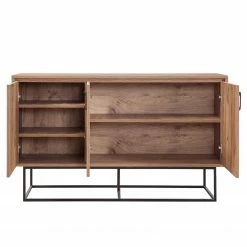 Red Living Sideboard Yopal I - Metall - Kiefer Dekor / Schwarz -WOHNZIMMERMÖBEL Verkäufe 1000333720 220302 031 DETAILS P000000001000333720