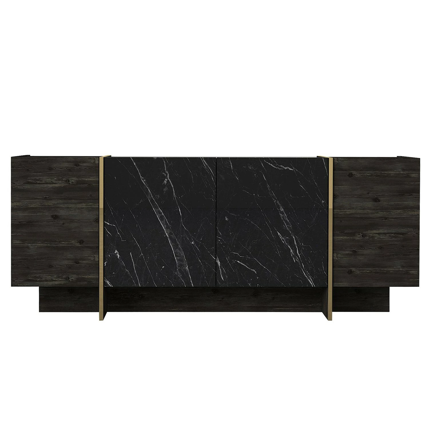 Loftscape Sideboard Vidal - Marmor Schwarz Dekor / Gold 5 Loftscape Sideboard Vidal - Marmor Schwarz Dekor / Gold – Bild 5