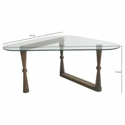 Loftscape Couchtisch Yoxford I - Glas / Walnuss massiv - Walnuss -WOHNZIMMERMÖBEL Verkäufe 1000333737 220302 500 SKETCH DETAILS P000000001000333737 sketch