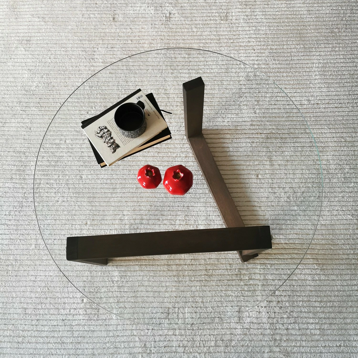 Loftscape Couchtisch Yorkton II - Glas / Walnuss massiv - Walnuss 8 Loftscape Couchtisch Yorkton II - Glas / Walnuss massiv - Walnuss – Bild 8