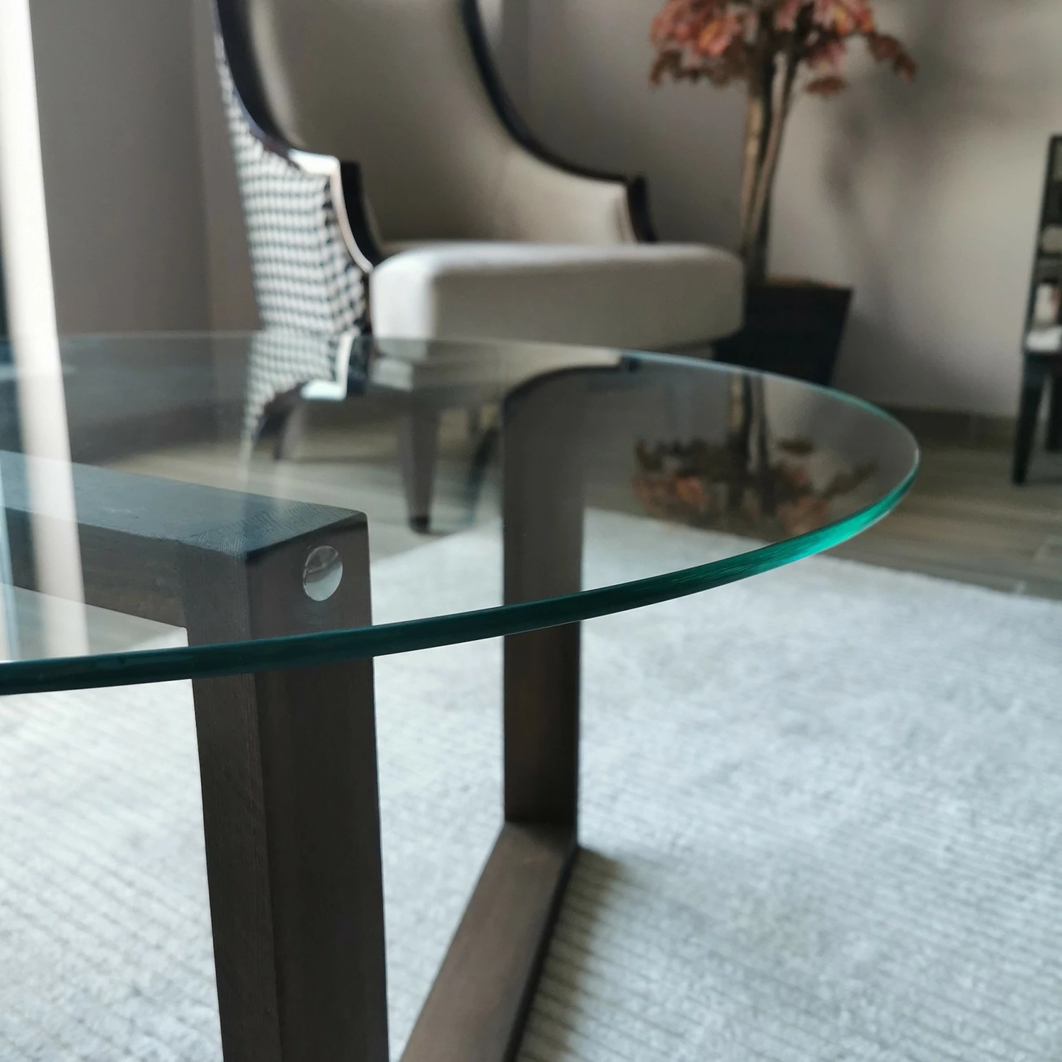 Loftscape Couchtisch Yorkton II - Glas / Walnuss massiv - Walnuss 10 Loftscape Couchtisch Yorkton II - Glas / Walnuss massiv - Walnuss – Bild 10